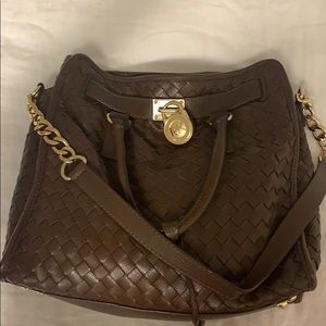 Limited addition Michael Kors weaved Hamilton bag!